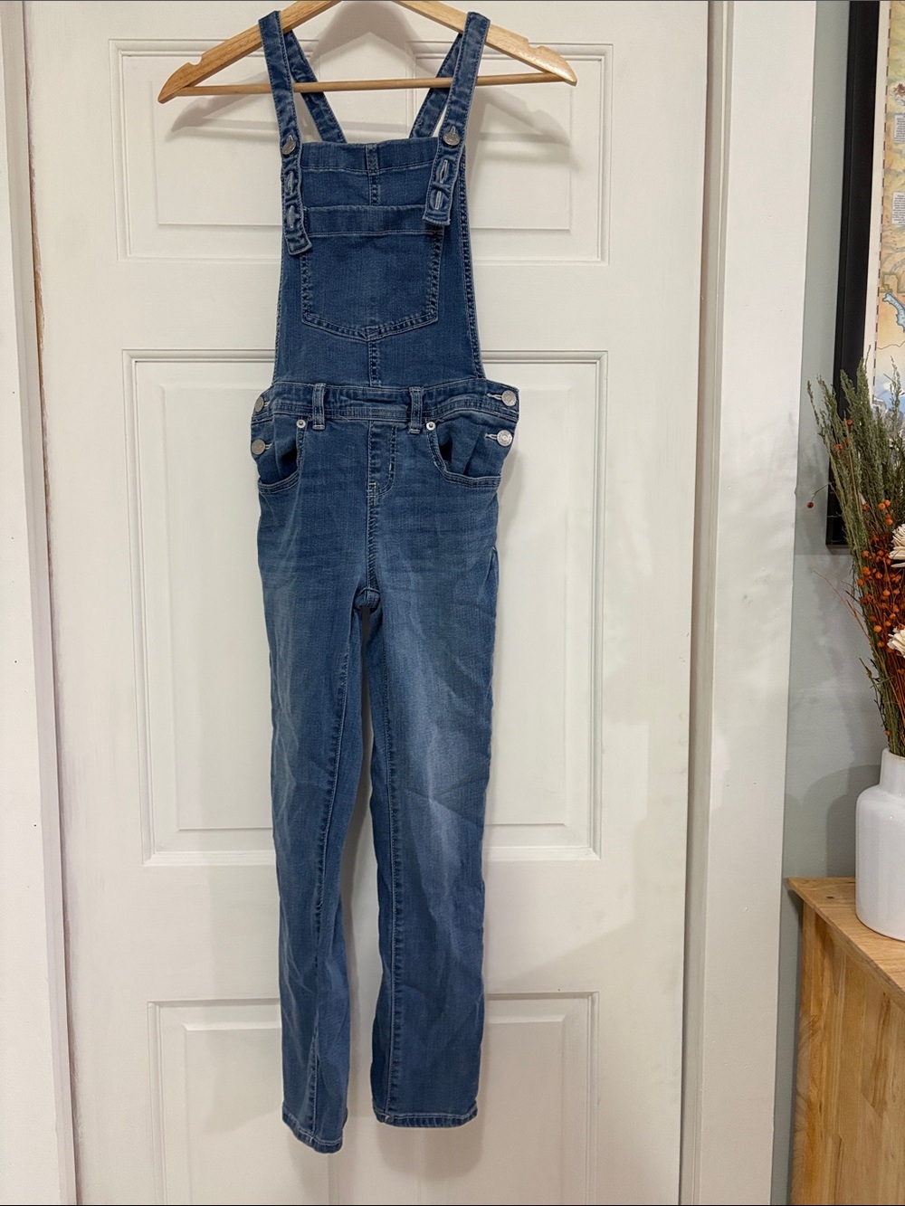 Cat & Jack Denim Overalls in Medium Blue